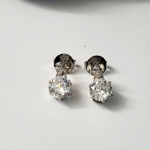 2.5 Cttw Sterling Silver 925 Sparkling Dangle Earrings - Picture 3 of 9